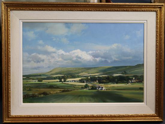 § Frank Wootton (1911-1998), Beddingham and Firle Beacon, Sussex, 20 x 30in.